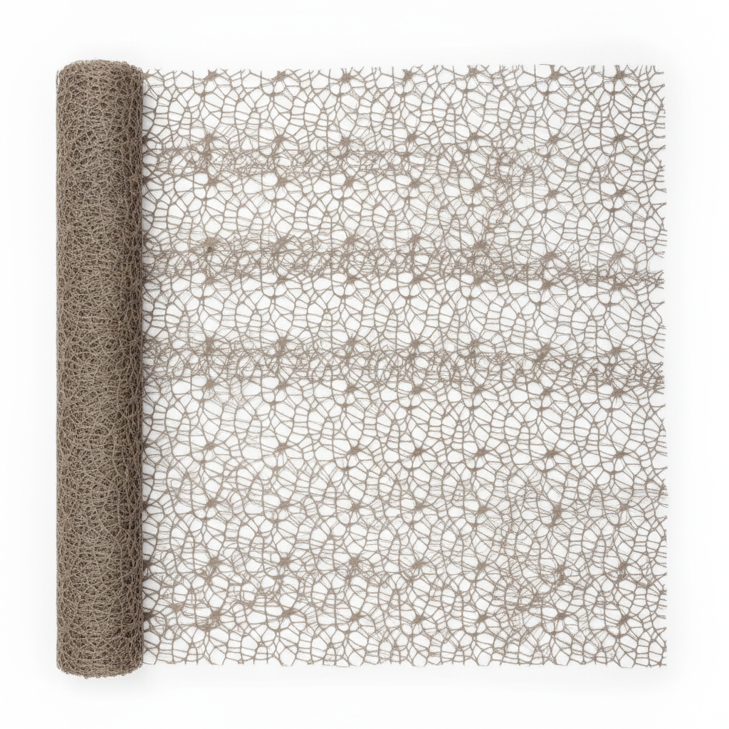 Rete polycotton per composizioni floreali, bomboniere e decorazioni. ARPIMEX H 48 cm × 5 mt, colore tortora ean 8018318199639