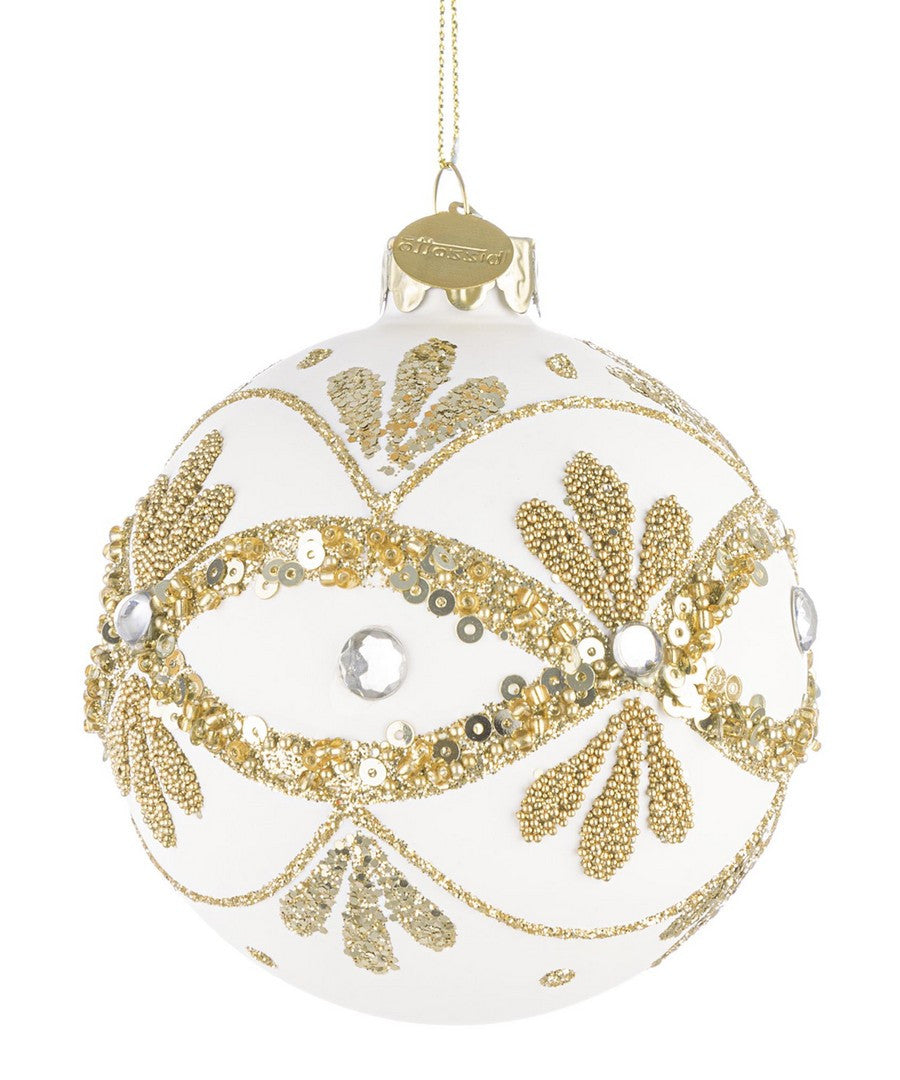 bizzotto bizzotto sfera di natale garish d 80 mm ass bianco rosa oro 1 pz ean 8051836748996