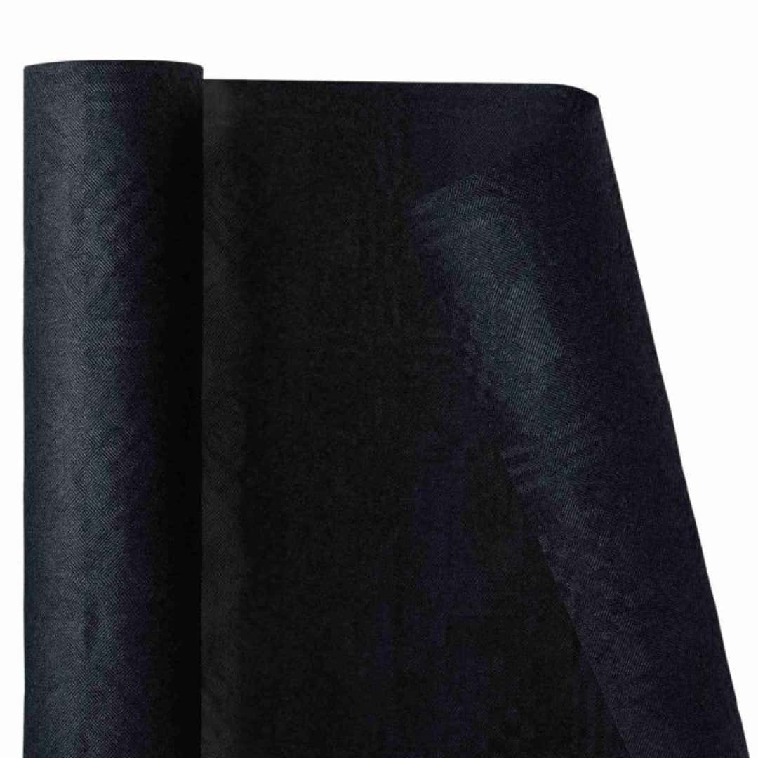 Tovaglia rotolo carta nera Dopla 1,20×7m monouso €3,75. Copre 7m di tavolo per cene eleganti,  feste di laurea, Halloween e catering. ean 8005090001502