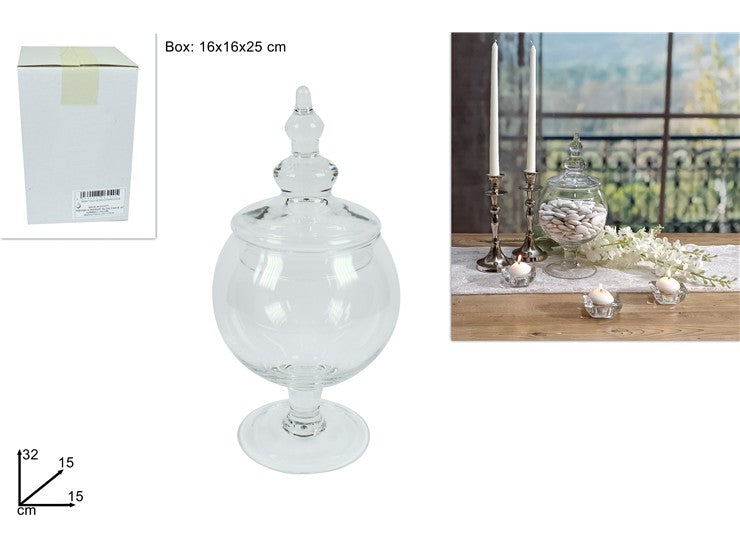 due esse distribuzioni due esse distribuzioni bomboniera portaconfetti h 32 cm d 15 cm natural ean 8034048262405