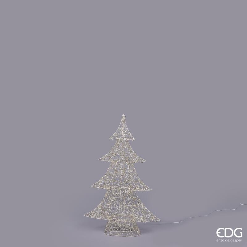 edg enzo de gasperi edg enzo de gasperi albero di natale led pearls 500 microled h 80 cm l 54 cm l 14 cm ip44 light gold ean 8059824546722