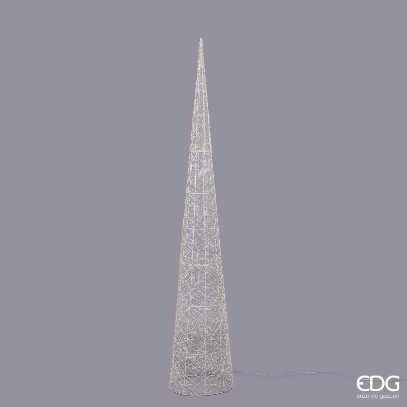 edg enzo de gasperi edg enzo de gasperi albero di natale led pearls cono 1 440 microled h 210 cm d 40 cm ip44 light gold ean 8059824546579