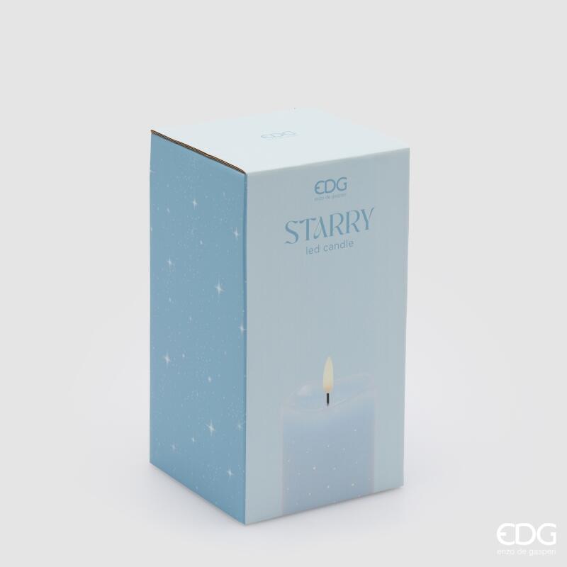edg enzo de gasperi edg enzo de gasperi candela led starry con moccolo h 15 cm d 75 cm ip20 celeste ean 8059824475718