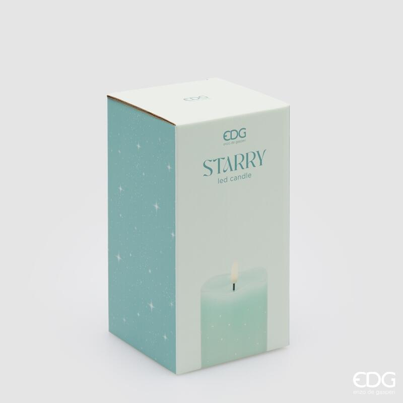 edg enzo de gasperi edg enzo de gasperi candela led starry con moccolo h 15 cm d 75 cm ip20 verde chiaro ean 8059824475695