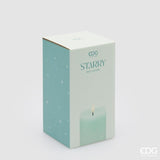 edg enzo de gasperi edg enzo de gasperi candela led starry con moccolo h 15 cm d 75 cm ip20 verde chiaro ean 8059824475695