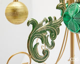 edg enzo de gasperi edg enzo de gasperi decoro albero di natale con decorazioni metallo h 125 cm green red ean 8059824542359