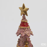 edg enzo de gasperi edg enzo de gasperi decoro decoglitter pino di natale h 345 cm d 11 cm poliresina mix rosa ean 8059824597977