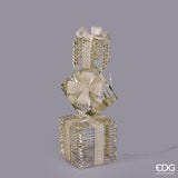 edg enzo de gasperi edg enzo de gasperi decoro natale pacco regalo stripes 600 microled h 95 cm l 30 cm l 30 cm ip44 gold ean 8059824546166