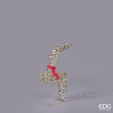 edg enzo de gasperi edg enzo de gasperi decoro natale renna con fiocco 400 microled h 72 cm l 37 cm l 12 cm ip44 gold ean 8059824546944