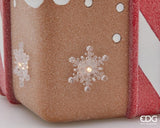 edg enzo de gasperi edg enzo de gasperi decoro pacco regalo marzapane natale led h 26 cm l 21 cm l 21 cm multicolo ean 8059824566980