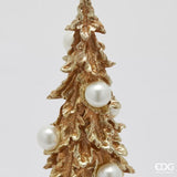 edg enzo de gasperi edg enzo de gasperi decoro pino di natale con perle h 34 cm d 13 cm gold ean 8059824562951