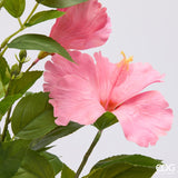 edg enzo de gasperi edg enzo de gasperi hibiscus ramo x4 con foglie pianta artificiale ass h 90 cm d 10 cm rosa chiaro o scuro 1 pz ean 8059824634405