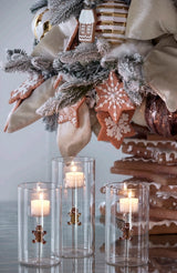 edg enzo de gasperi edg enzo de gasperi portacandela cilindro marzapane di natale h 20 cm d 9 cm brown ean 8059824368751