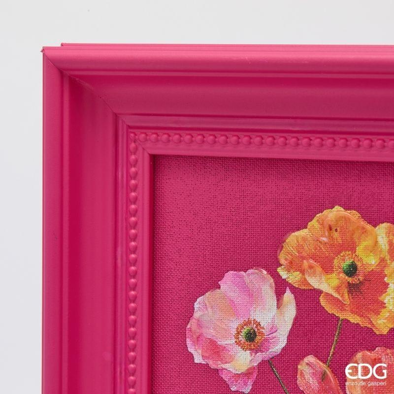 edg enzo de gasperi edg enzo de gasperi quadro rettangolare con fiori fuchsia 34 x 27 cm decorazione parete design moderno casa ean 8059824621009