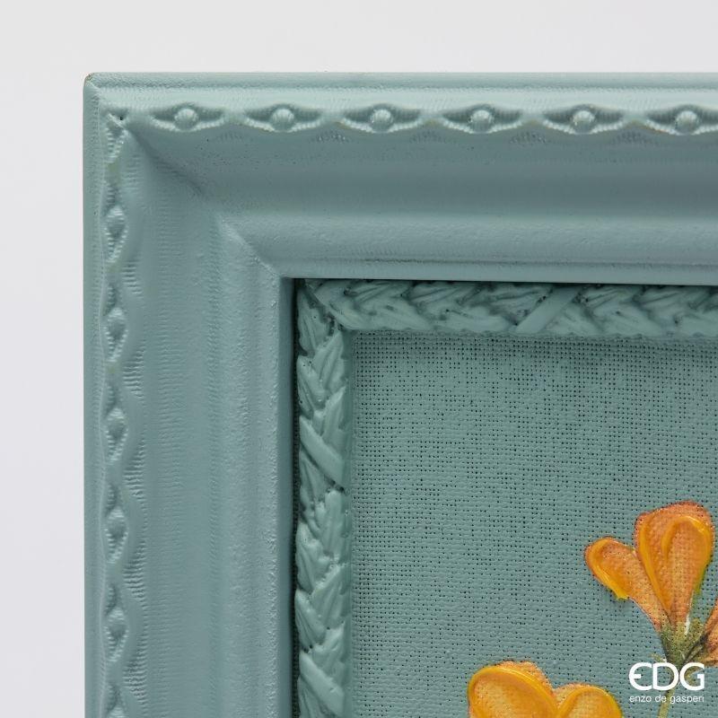 edg enzo de gasperi edg enzo de gasperi quadro rettangolare con fiori verde 36 x 26 cm decorazione parete design moderno casa ean 8059824620965
