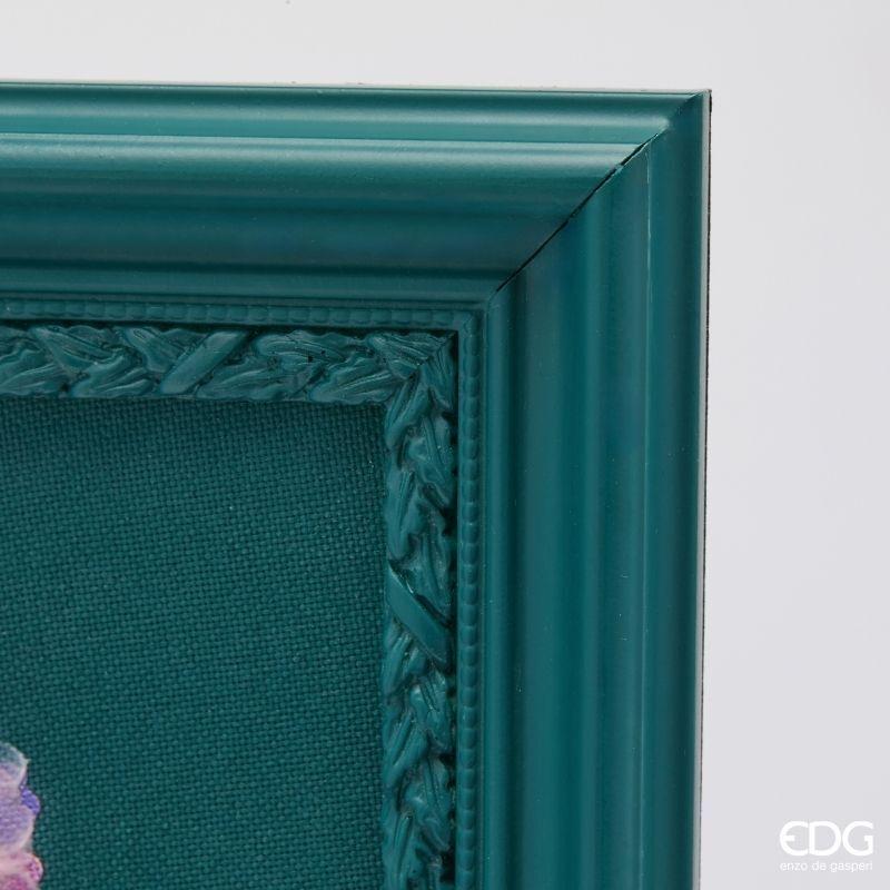 edg enzo de gasperi edg enzo de gasperi quadro rettangolare con fiori verde acqua 43 x 26 cm decorazione parete design moderno casa ean 8059824620989