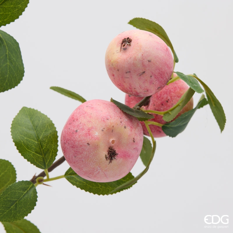 edg enzo de gasperi edg enzo de gasperi ramo mela x11 con foglie pianta artificiale h 80 cm crema rosa ean 8059824637116