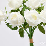edg enzo de gasperi edg enzo de gasperi rosa bouquet x9 con foglie h 46 cm pianta artificiale colore bianco ean 8059824634023
