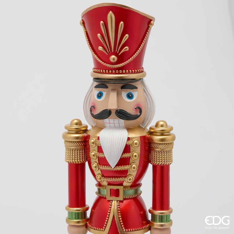 edg enzo de gasperi edg enzo de gasperi soldatino schiaccianoci natalizio h51 13 cm verde rosso decorazione di natale ean 8059824688682