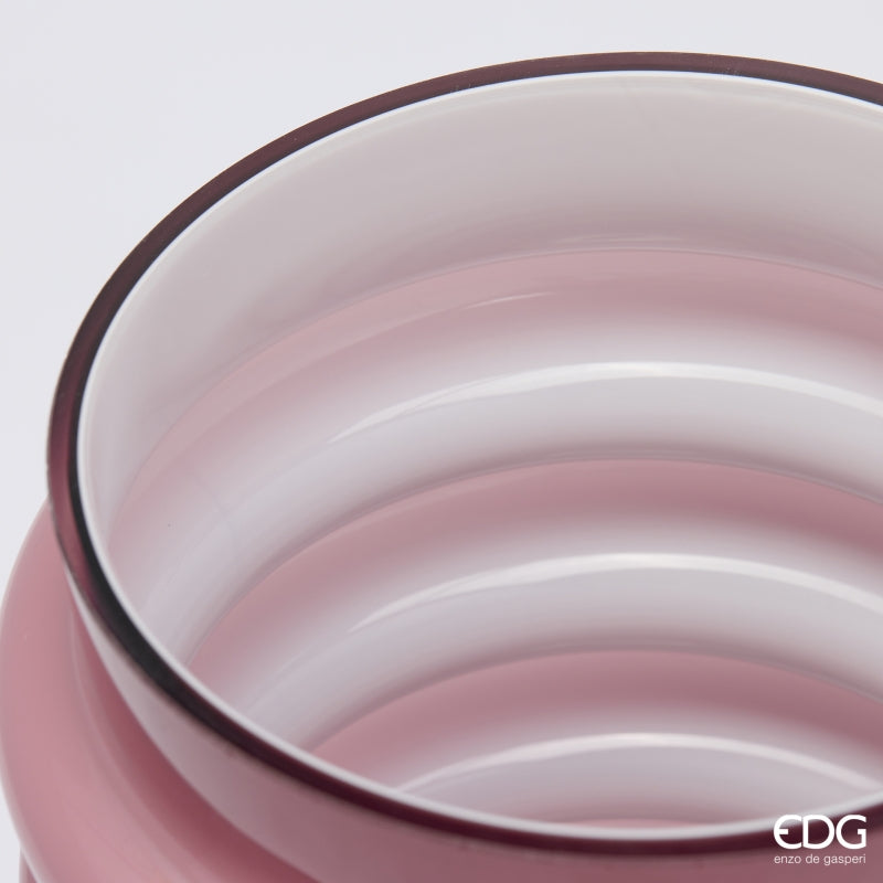 edg enzo de gasperi edg enzo de gasperi vaso dischi svasato vetro h 30 cm d 175 cm rosa antico ean 8059824609410