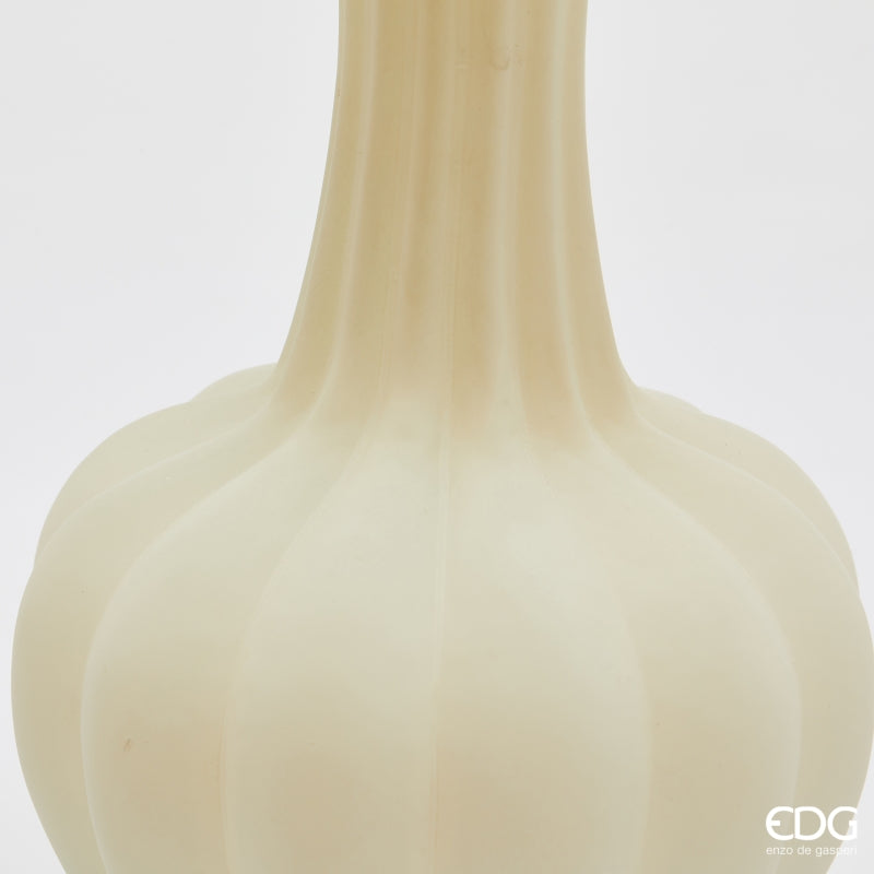 edg enzo de gasperi edg enzo de gasperi vaso flow sinuoso h 31 cm d 17 cm waterproof vetro avorio ean 8059824596826