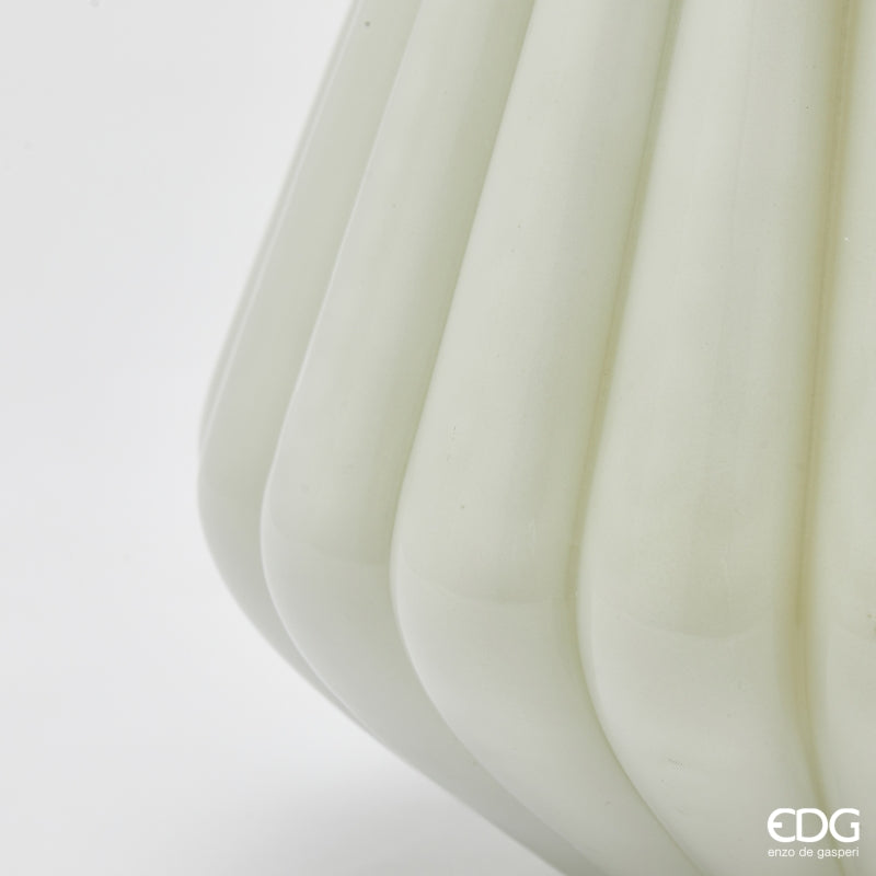 edg enzo de gasperi edg enzo de gasperi vaso righe con bordo h 28 cm d 23 cm waterproof vetro verde chiaro ean 8059824619235