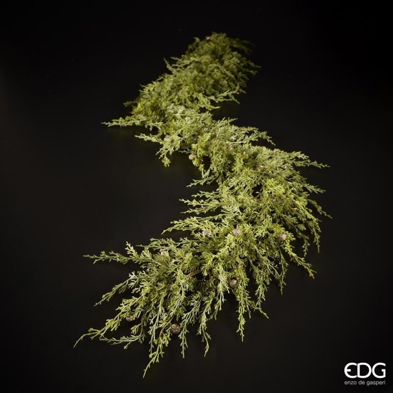 edg_enzo de gasperi edg_enzo de gasperi festone di natale ghirlanda thuja con bacche l 195 cm verde ean 8059824401397