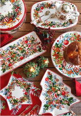 fade fade servizio di natale piatti penny 18 pz porcellana bianco rossa ean 8016175577225