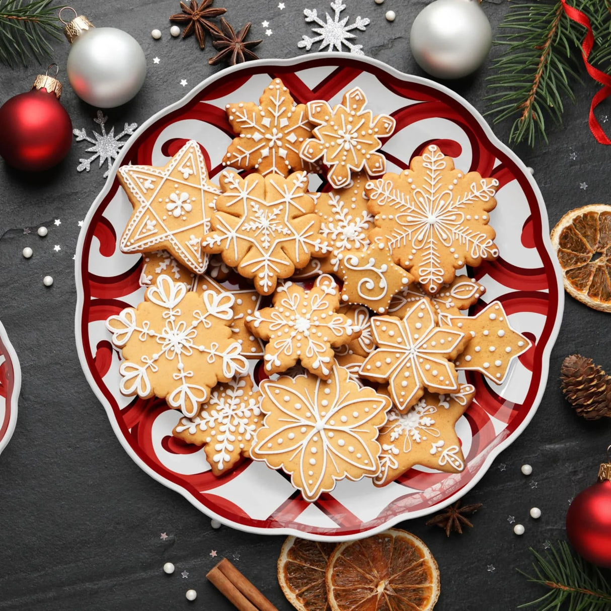 guzzini guzzini vassoio tondo grande natalizio harmonia melamina d 4550 cm table decor bianco rosso ean 8008392412847