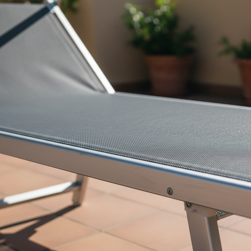 moia greenwood moia greenwood lettino mare con tettuccio in alluminio e textilene grigio lettino spiaggia regolabile design resistente ean 8013054825026