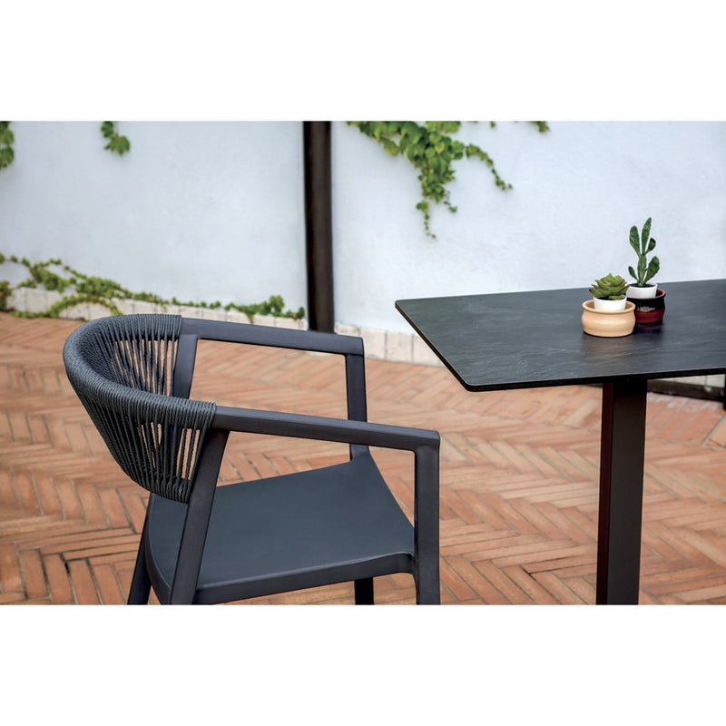moia greenwood moia greenwood sedia lione in polipropilene con corda pantracite sedia outdoor impilabile resistente uv ean 8013054838514