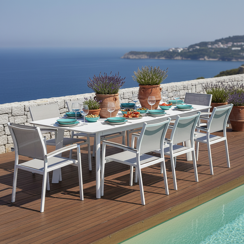 moia greenwood moia greenwood tavolo porto ercole allungabile 200300x102 cm alluminio bianco tavolo outdoor estensibile design moderno ean 8013054832598