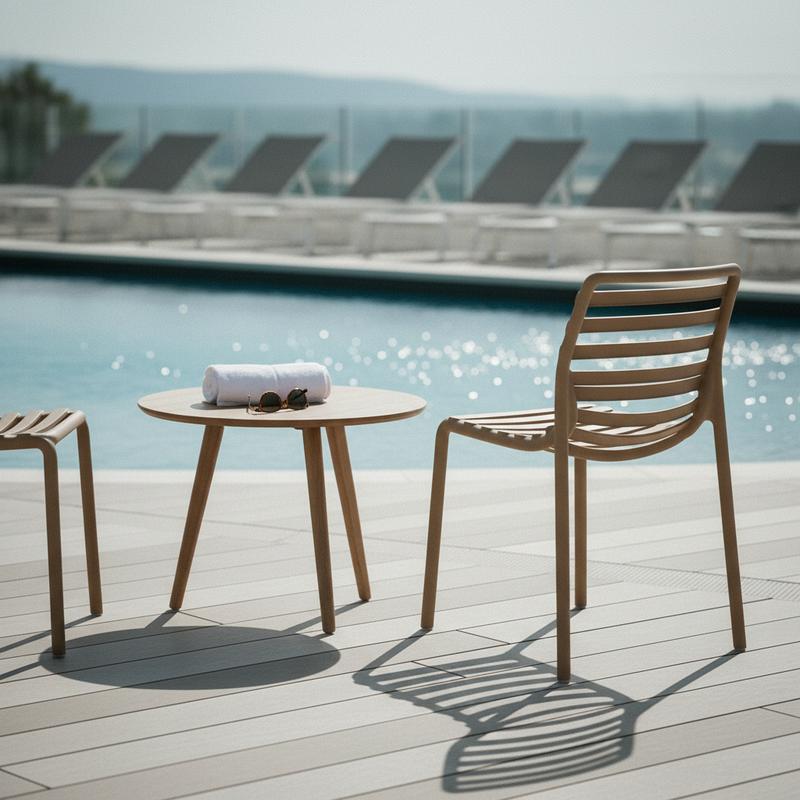Sedia outdoor ergonomica e impilabile per terrazza e dehors. Nardi Doga Bistrot Cappuccino in polipropilene anti-UV, 53×55×82,5 cm. Ordina ora. Spedizione gratuita da €69.