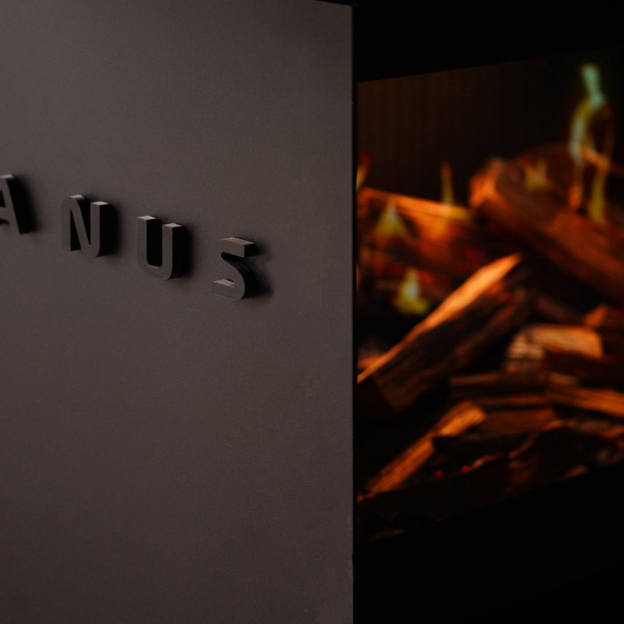 nobis nobis camino elettrico janus 125 senza ventilazione a led 4k fiamma olografica