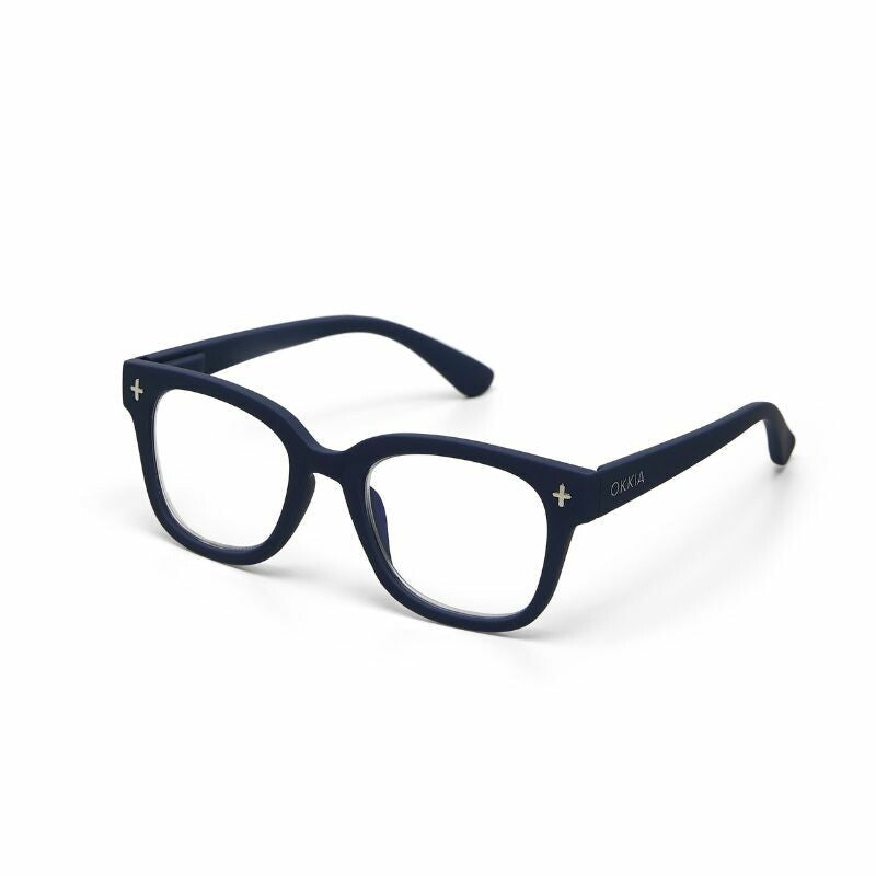 okkia okkia occhiale da lettura mod giovanni premontato soft touch spring anti luce blu magframe midnight diottrie 1 50 ean 8056211370724