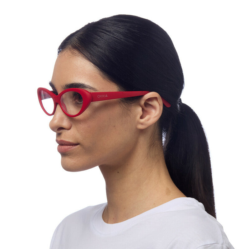 okkia okkia occhiale da lettura mod lina cat eye red diottrie 2 00 ean 8058093548741