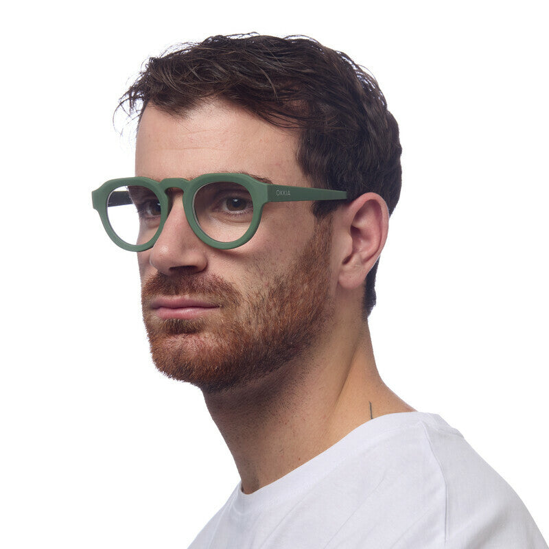 okkia okkia occhiale da lettura mod zeno soft touch anti luce blu verde diottrie 2 00 ean 8056211370946