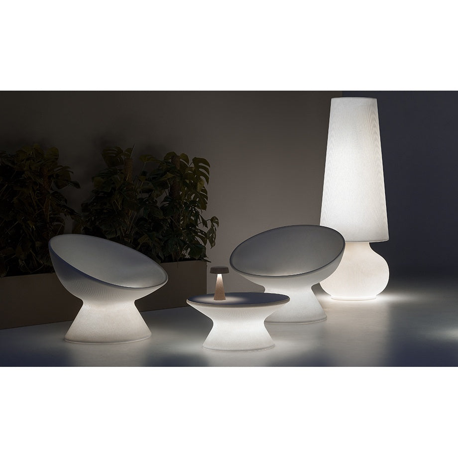 plust plust poltrona fade relax light ind out bianco light