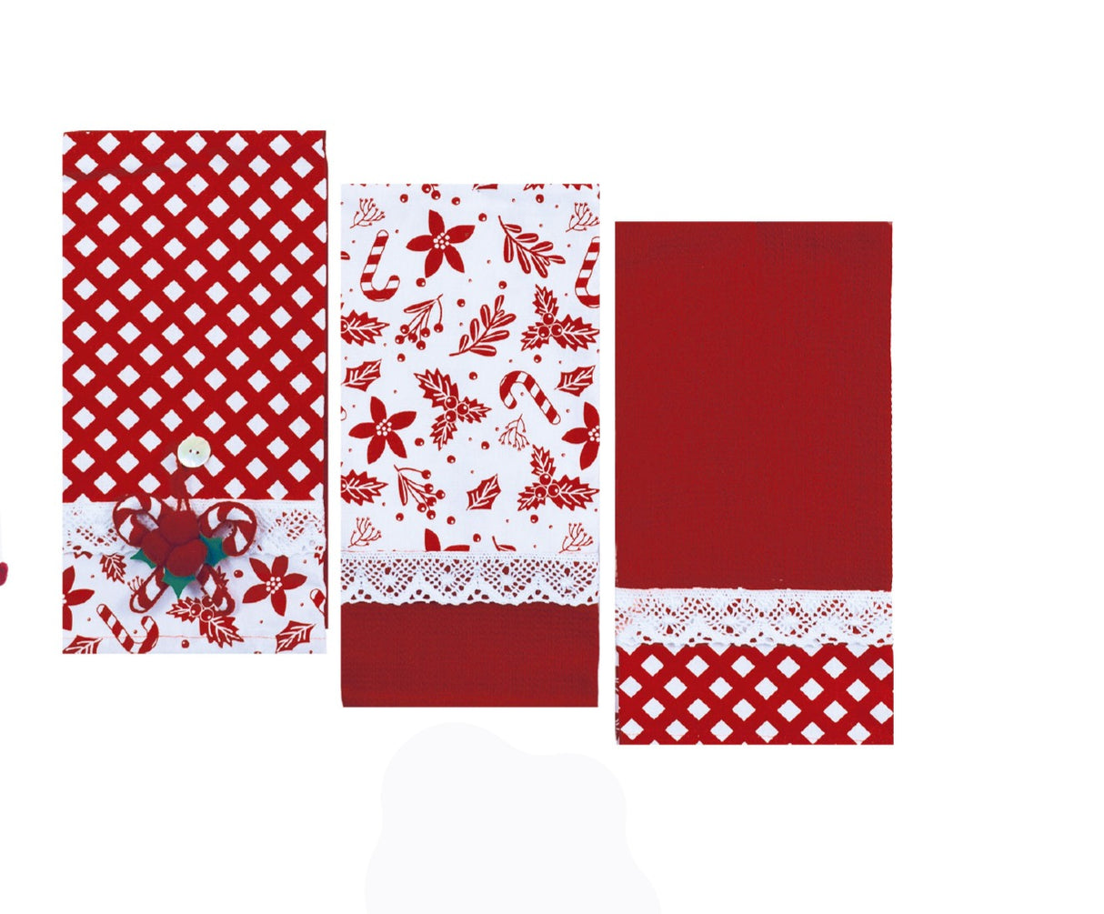 preziosa home preziosa home set 3 pz strofinacci natale nidone ass ricamato 50 x 70 cm cotone 1 pz ean 8050264077395