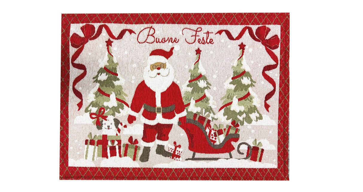 preziosa home preziosa home tappeto natale in ciniglia jacard piazzato ass antiscivolo 55 x 80 cm multicolor 1 pz ean 8050264188022