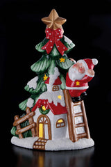 regalo italiano regalo italiano albero ceramica natale con led 20 x 11 cm h 31 cm ass multicolor 1 pz ean 8057586036864