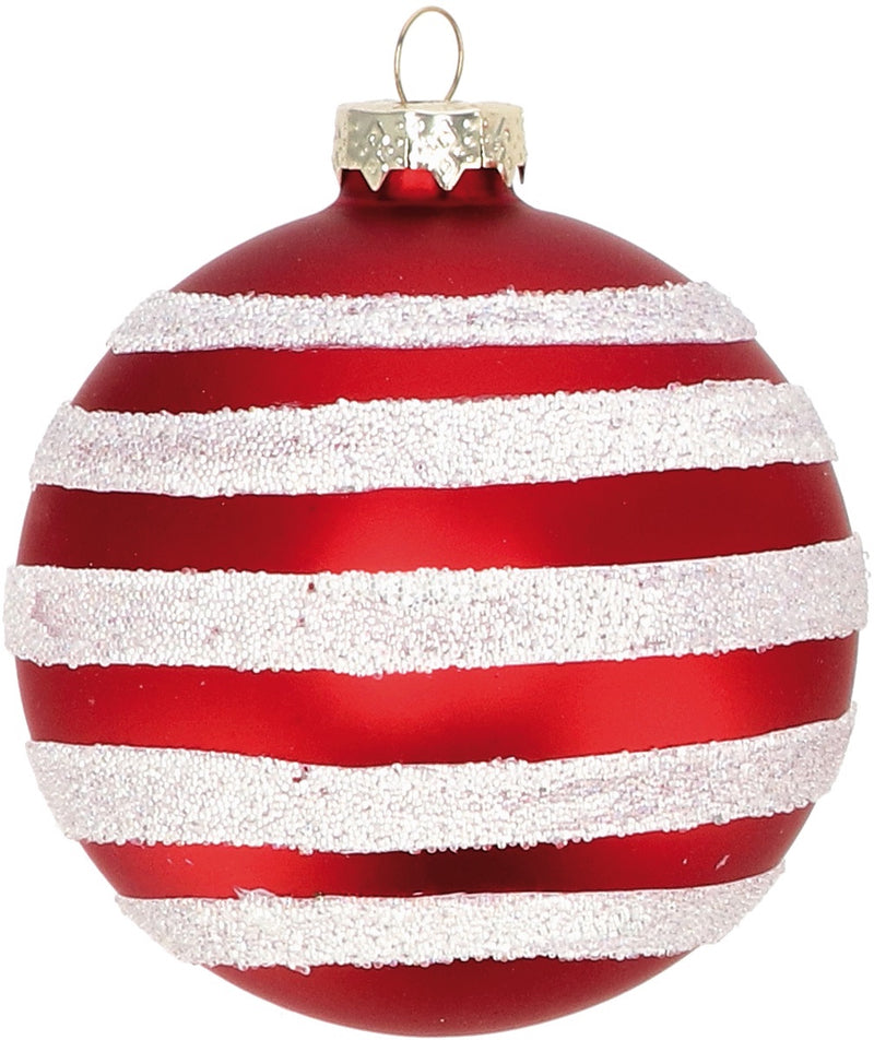 regalo italiano regalo italiano pallina natale d 8 cm vetro ass bianco rosso 1 pz ean 8057586057944