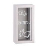 regalo italiano regalo italiano salvadanaio in mdf e vetro 10 x 6 cm h 20 cm ass porta risparmi decorativo moderno 1 pz ean 8057586123670