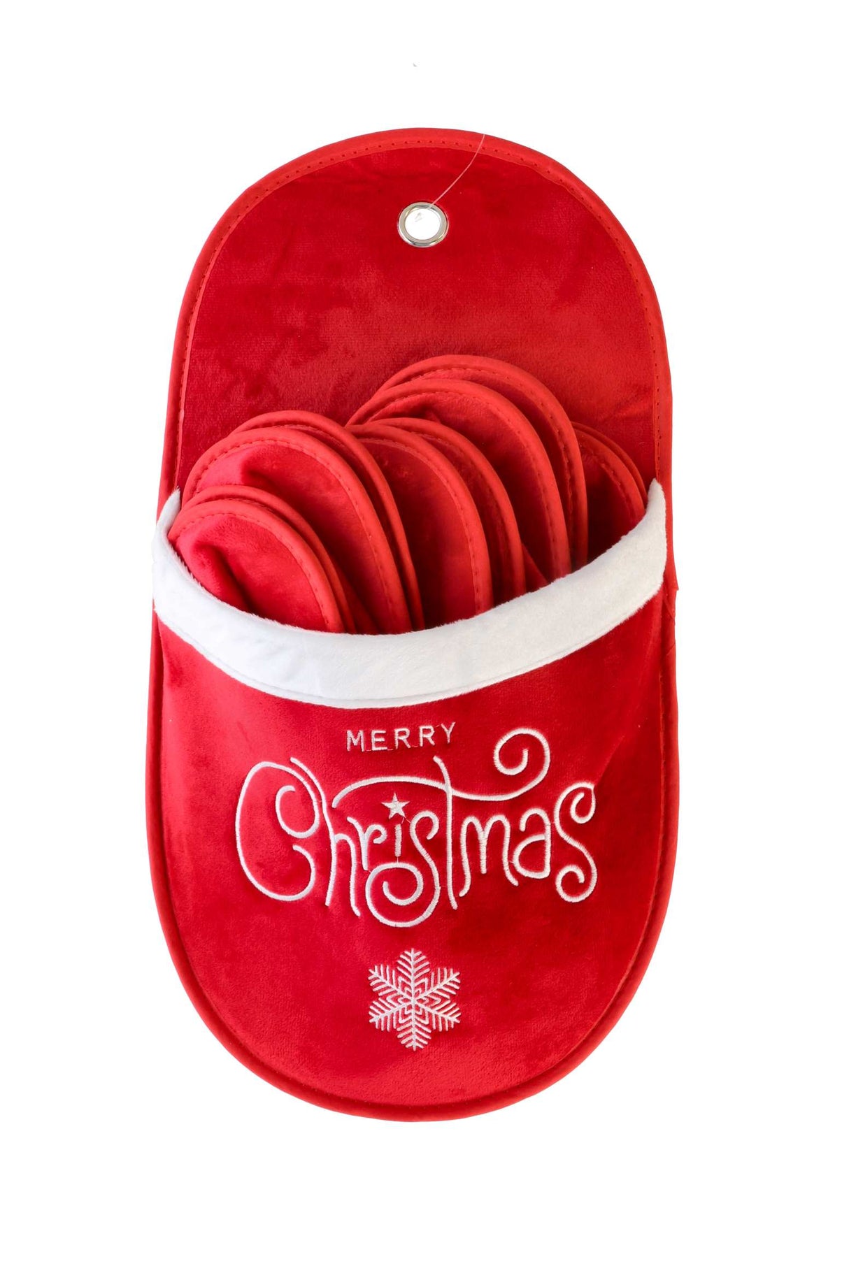 regalo italiano regalo italiano set 5 paia pantofole natale 26 x 47 cm rosso ean 8057586102675