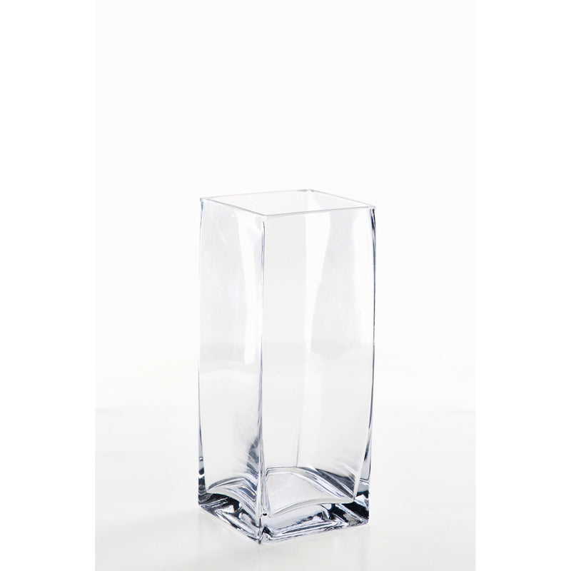 regalo italiano regalo italiano vaso in vetro rettangolare 8 x 8 cm h 20 cm vaso alto per fiori e arredo ean 8021785797758