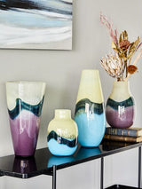 tognana tognana vaso bombato azzurro h 20 cm design sonic ean 8056444354140