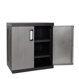 toomax toomax armadio 2 ante garage mega antracitegrigio tortora mobile con ripiani regolabili multiuso ean 8009371022040