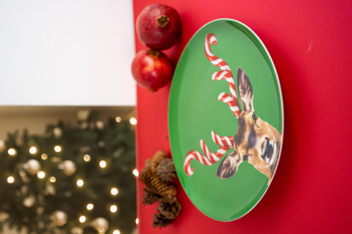 wd lifestyle wd lifestyle piatto panettone d 305 cm decoro corna candy cane natale ean 8053300577705