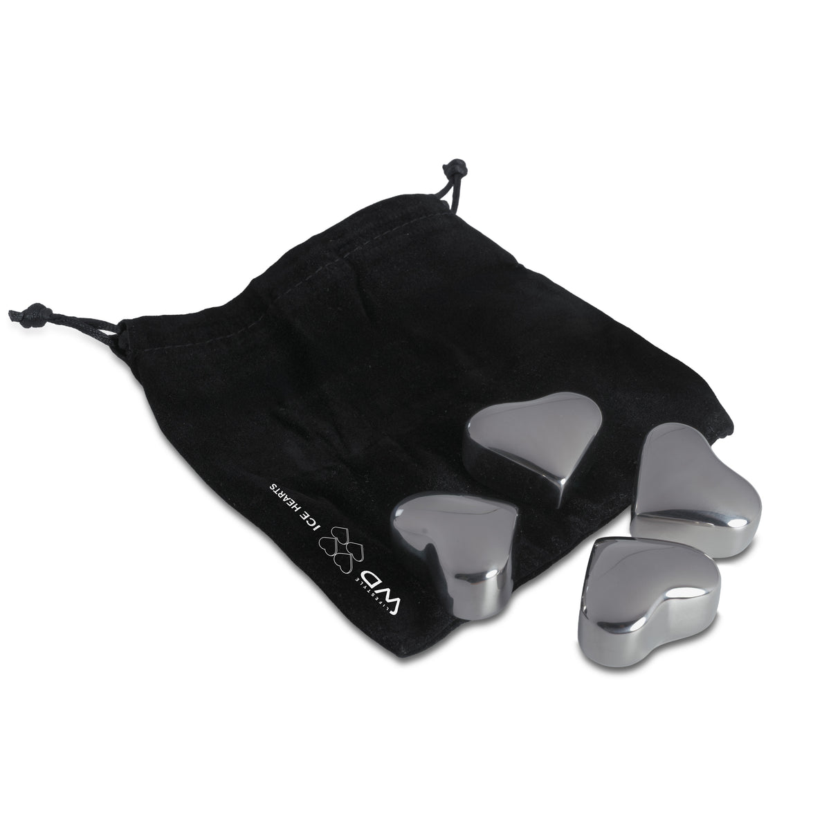 wd lifestyle wd lifestyle set 4 cuori raffredda drink acciaio inox riutilizzabili ean 8055035684239