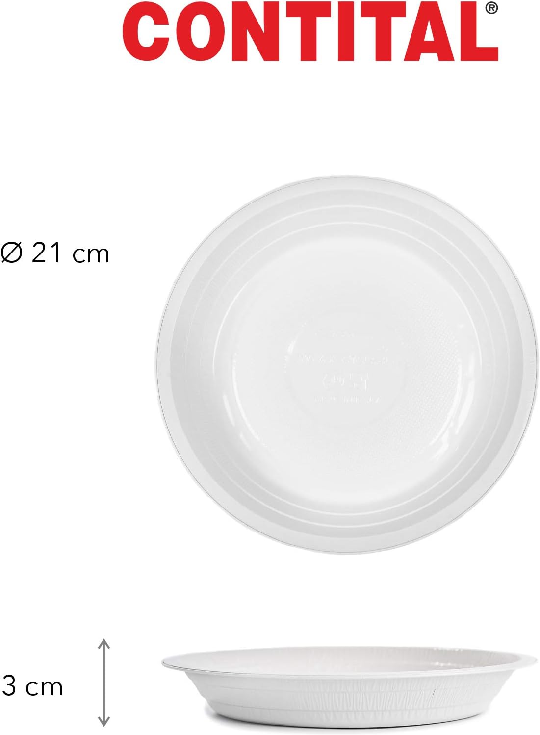 contital contital piatti fondi monouso alluminio laccato bianco d 210 mm cf 25 pz ean 8011851101046